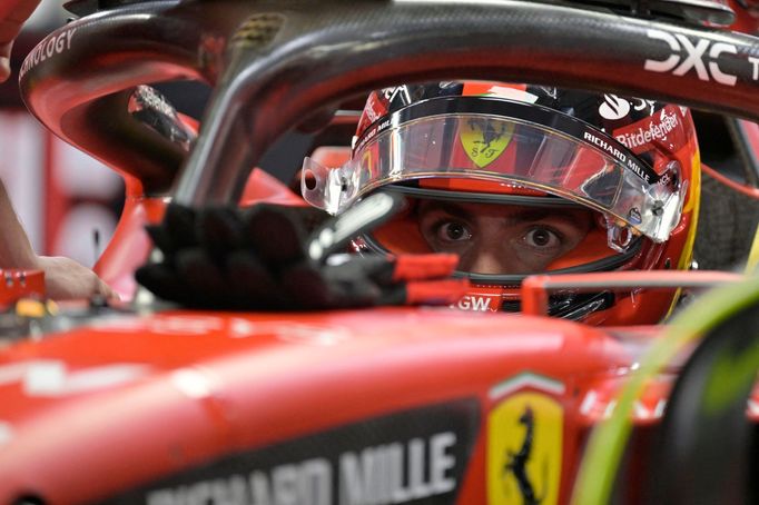 Carlos Sainz junior, Ferrari v kvalifikaci na VC Singapuru F1 2023