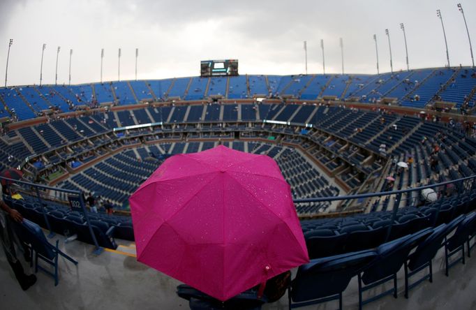 Déšť na US Open 2014