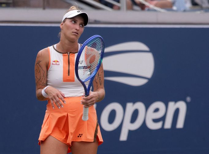 Markéta Vondroušová v zápase 3. kola US Open s Jasmine Paoliniovou