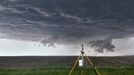 VORTEX 2 - Stick-Net Probe A portable observing station known as a "Stick-Net probe" collects high-resolution meteorological data as severe thunderstorm approaches in Nebraksa on June 6, 2010. Created by Texas Tech University, the Stick-Net is designed to be deployed very quickly by a small number of researchers and students.