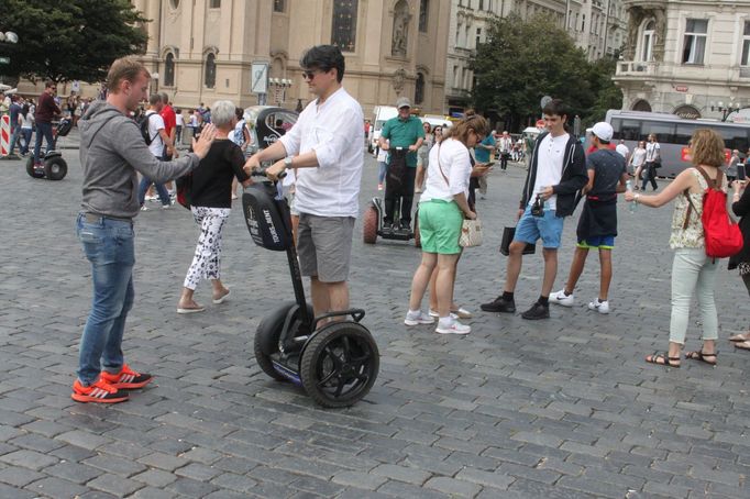 Segwaye instruktáž.