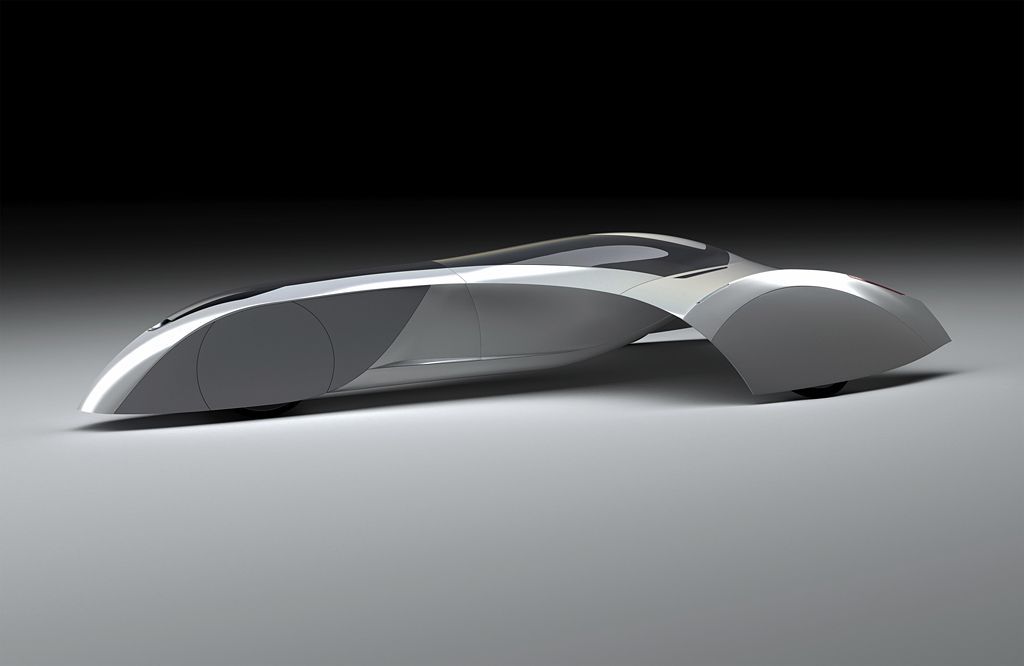 Futuristický concept automobilu - ilustrace