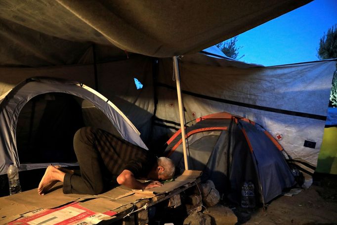 Život migrantů na řeckém ostrově Lesbos. Září 2018.