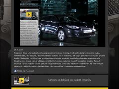 Speciální webové stránky nabízejí "zprávy" o českém prezidentovi Václavu Klausovi a jeho francouzském protějšku Nicolasi Sarkozym. Přesněji - o jejich dvojnících, kteří vystupují v reklamě na nový Renault.