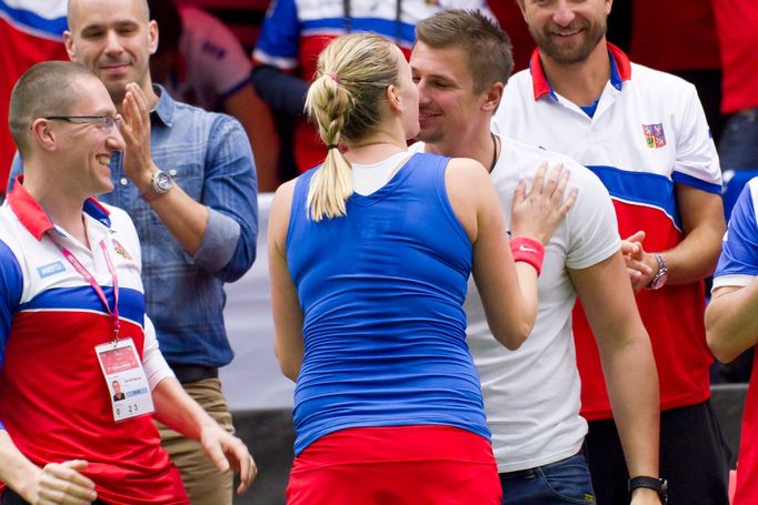 Fed Cup, ČR-Francie: Petra Kvitová a její přítel Radek Meidl