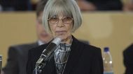 Senátorka Jaroslava Moserová-Davidová při projevu ve Španělském sálu Pražského hradu, kde se 28. února konala třetí prezidentská volba.