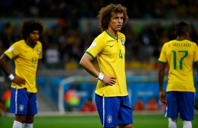 David Luiz, Dante, Luiz Gustavo v semifinále MS 2014