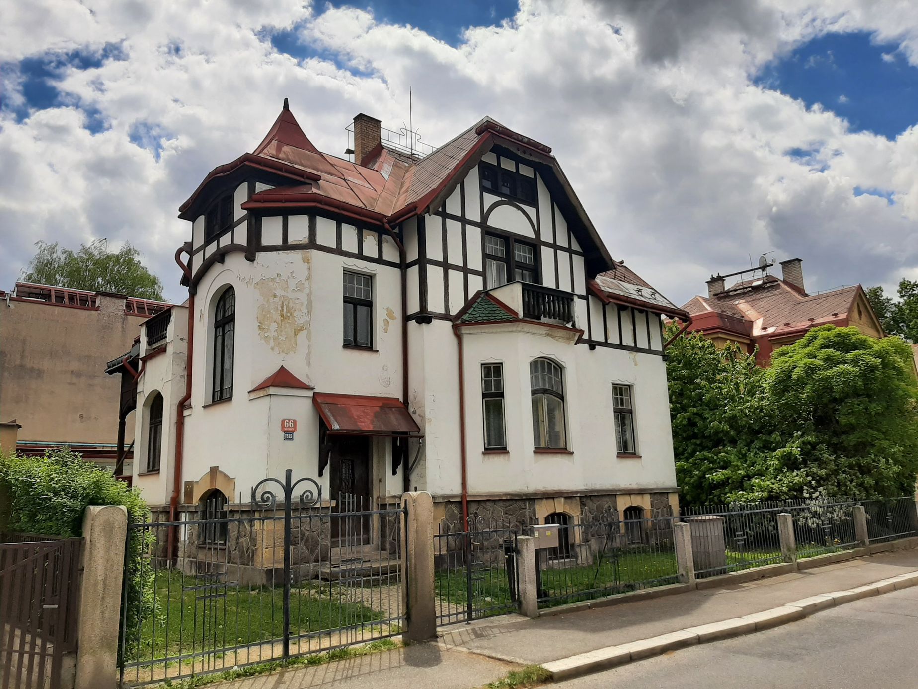 Jablonec, vily, architektonické vycházky