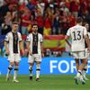 Zklamaní Němci v zápase MS 2022 Španělsko - Německo