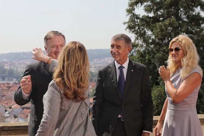Amerického ministra zahraničí Mikea Pompea přijal po poledni premiér Andrej Babiš v Kramářově vile.