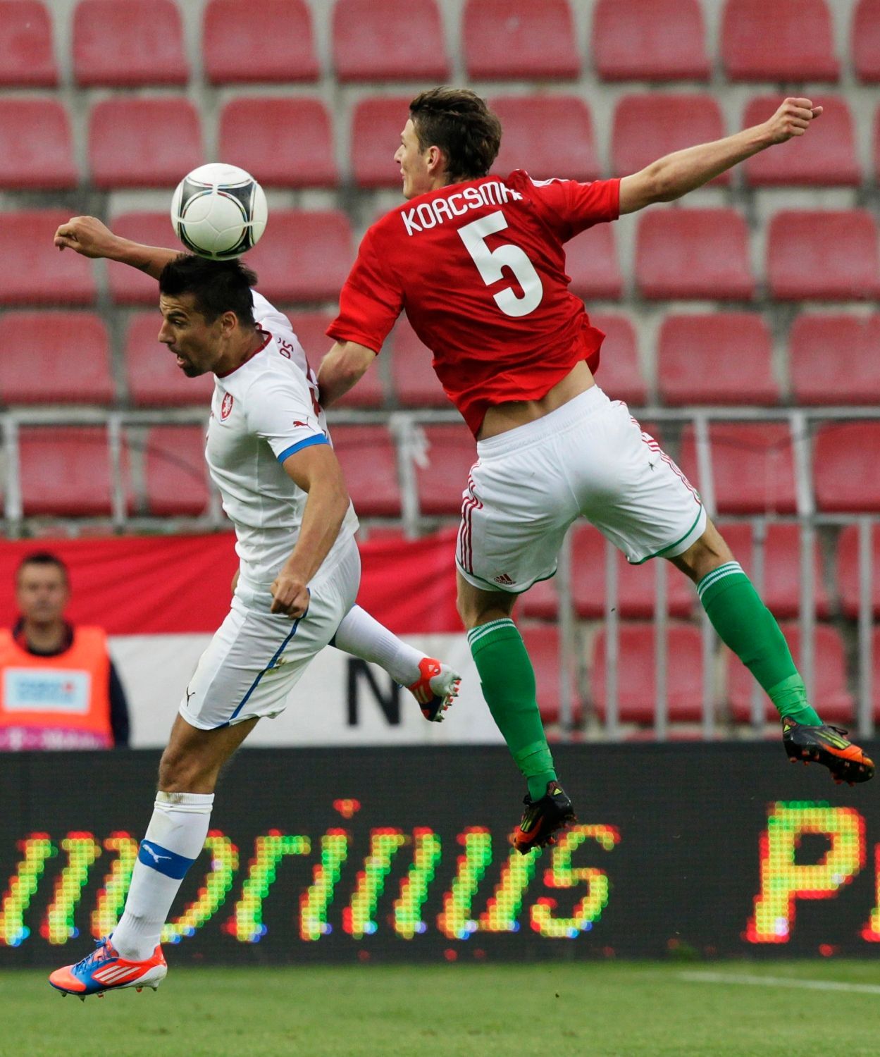 Milan Baroš a Zsolt Korcsmar v přípravě před Eurem 2012, Česko - Maďarsko