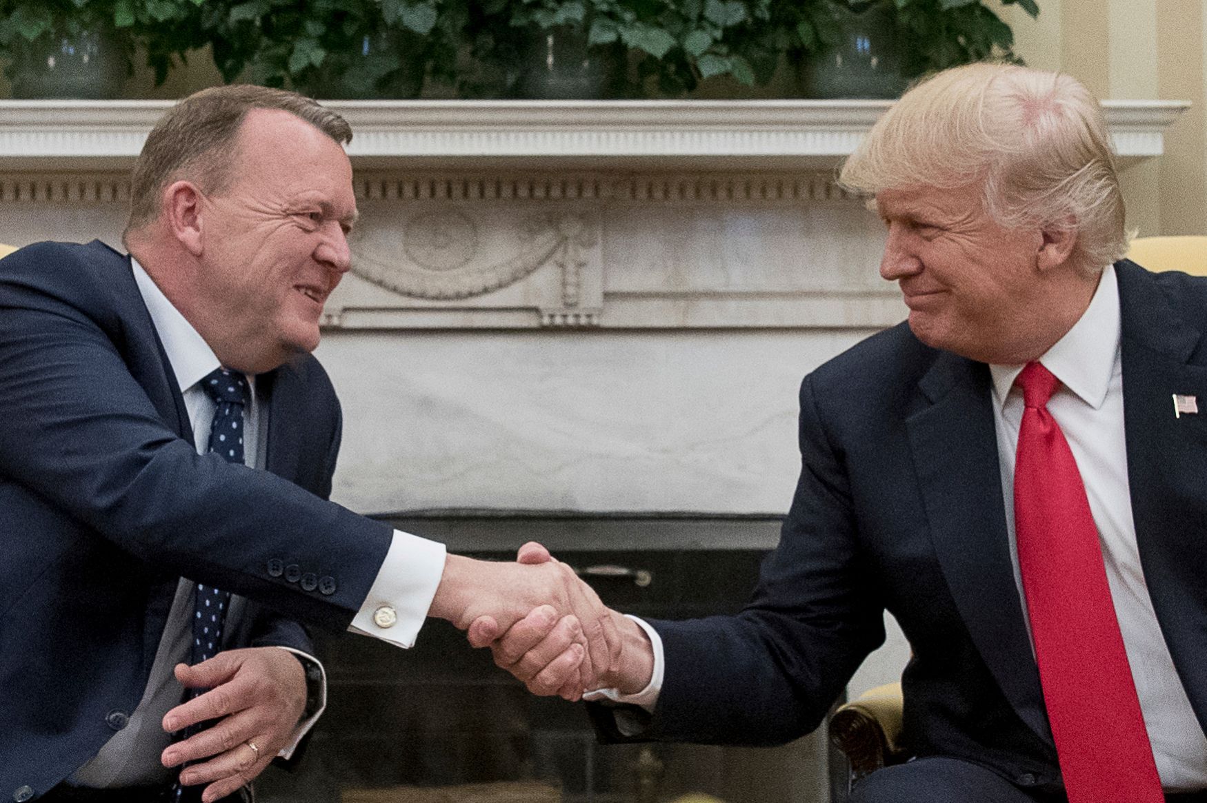 Dánský premiér Lars Lokke Rasmussen se setkal s Trumpem