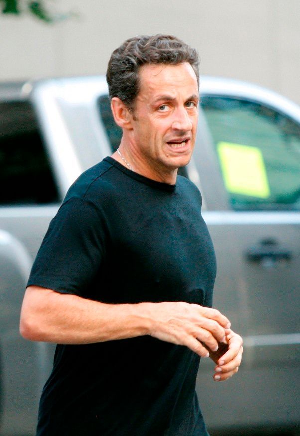 Nicolas Sarkozy při běhání