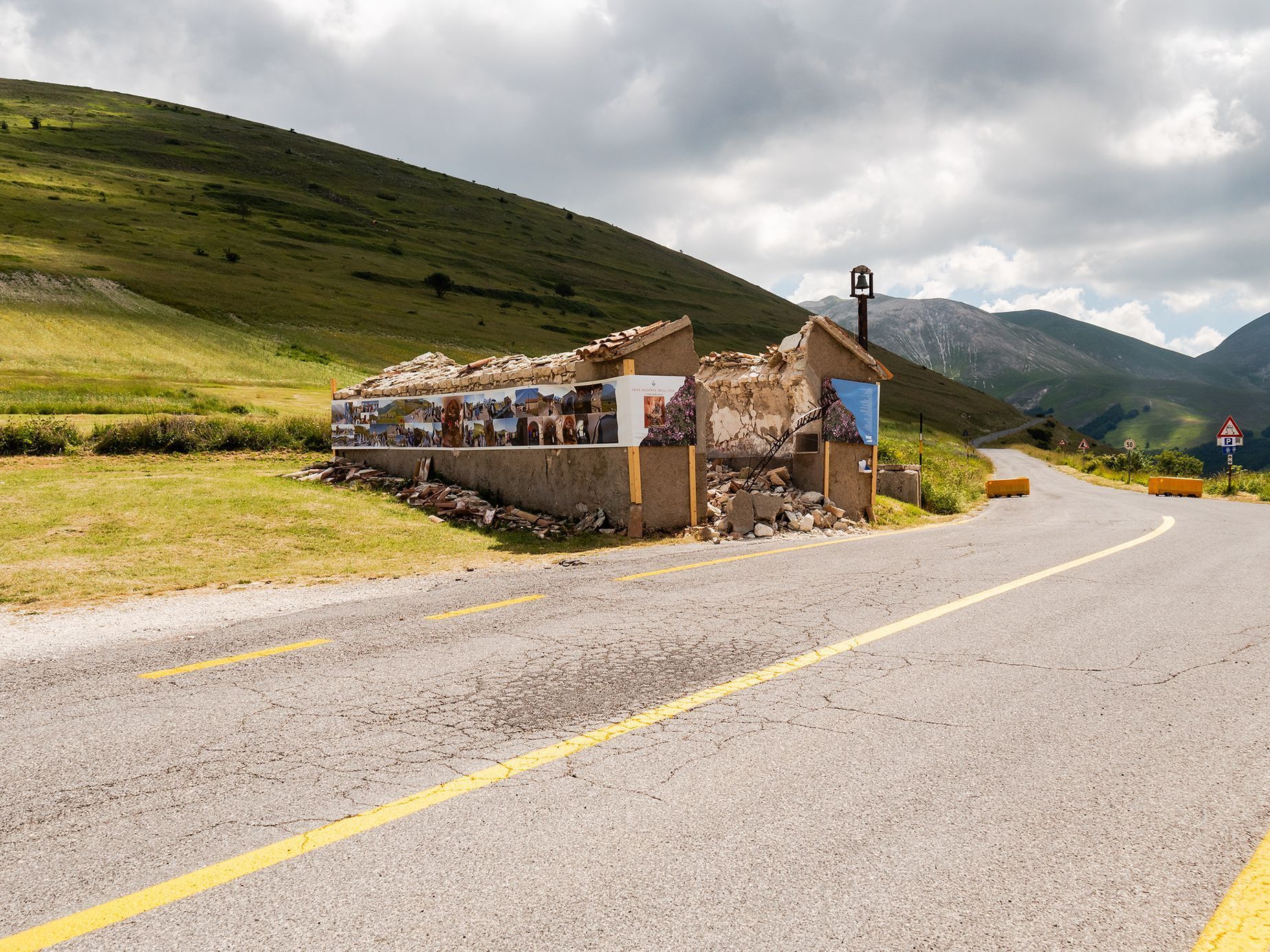 Castelluccio, dva roky po ničivém zemětřesení