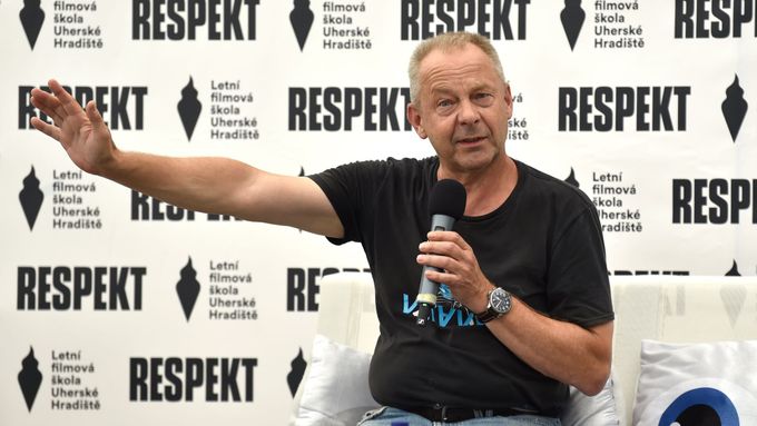 Václav Marhoul na úterní debatě o filmu Nabarvené ptáče v Uherském Hradišti.