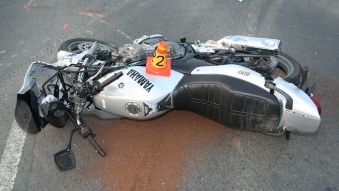 Nehoda motocyklu, ilustrační foto