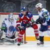 KHL, Lev Praha - Minsk: Petr Vrána - Lars Haugen a Janne Niskala