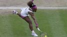 Americká tenistka Serena Williamsová ve finále Wimbledonu 2012 v utkání s Polkou Agnieszkou Radwaňskou.