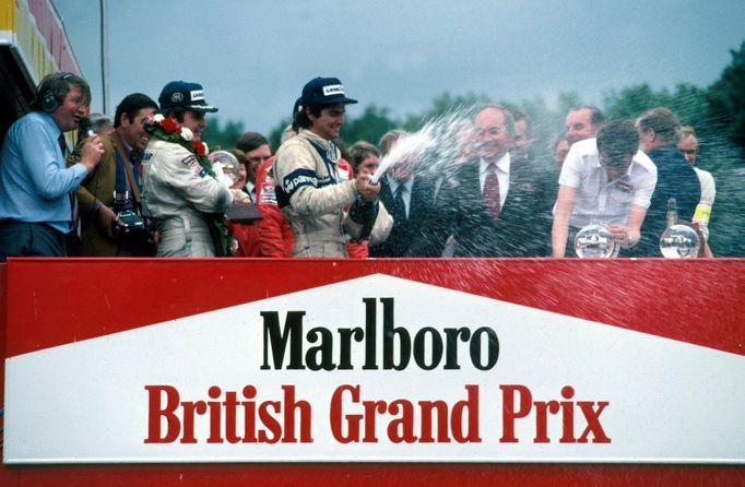 F1, VC Británie (Brand Hatch) 1980: Alan Jones (Williams) a  Nelson Piquet (Brabham)