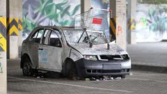 auto, vrak, vrakoviště, ulice, nepořádek, město, automobilismus