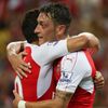 Finále  Asia Trophy, Arsenal-Everton: Mesut Özil (Arsenal) slaví gól