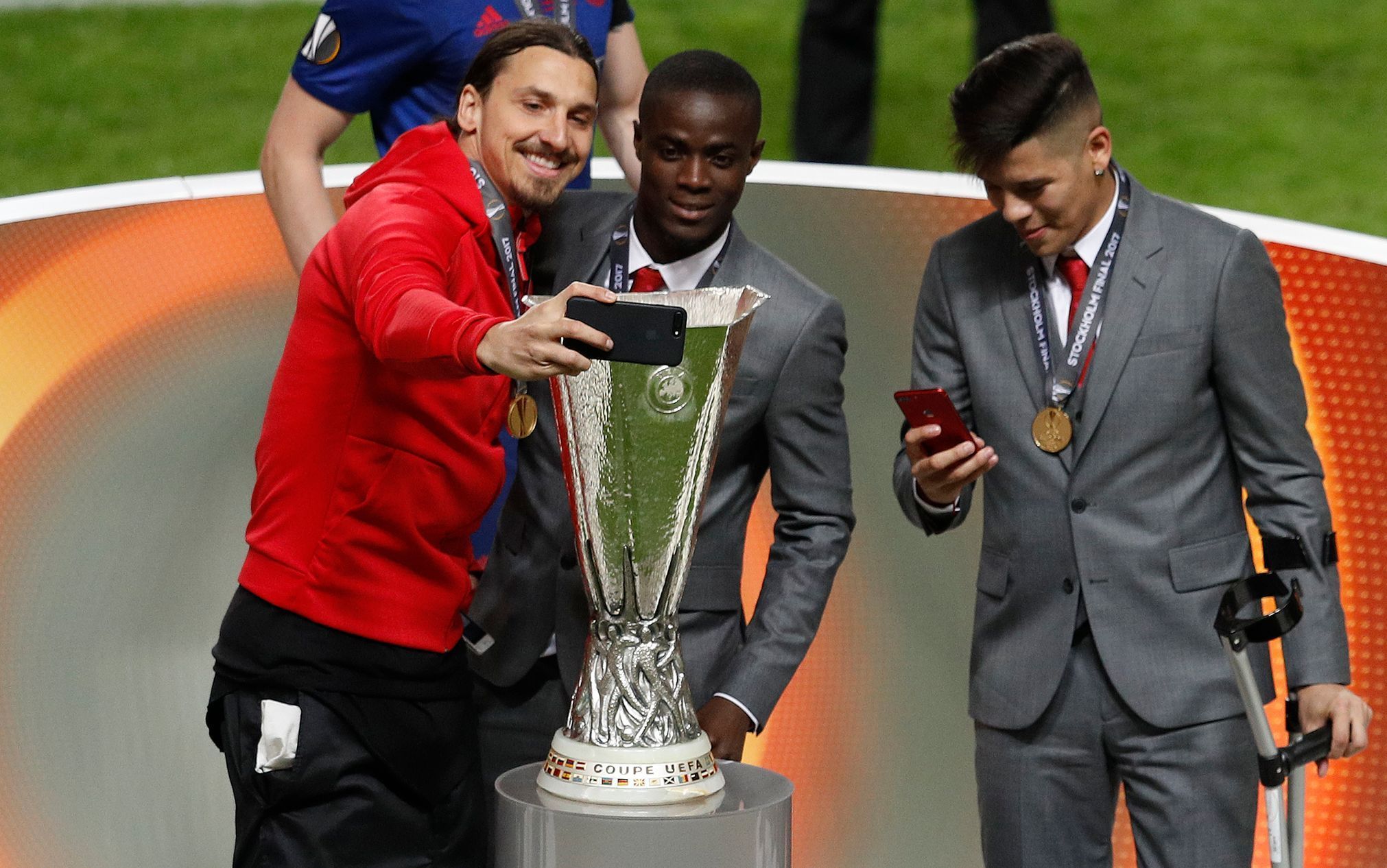 Fotbalisté Manchesteru United slaví titul v Evropské lize