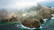 Vulkanický White Island v Bay of Plenty, Severní ostrov, Nový Zéland