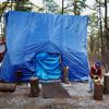 Komunitní stanové městečko bezdomovců u New Jersey