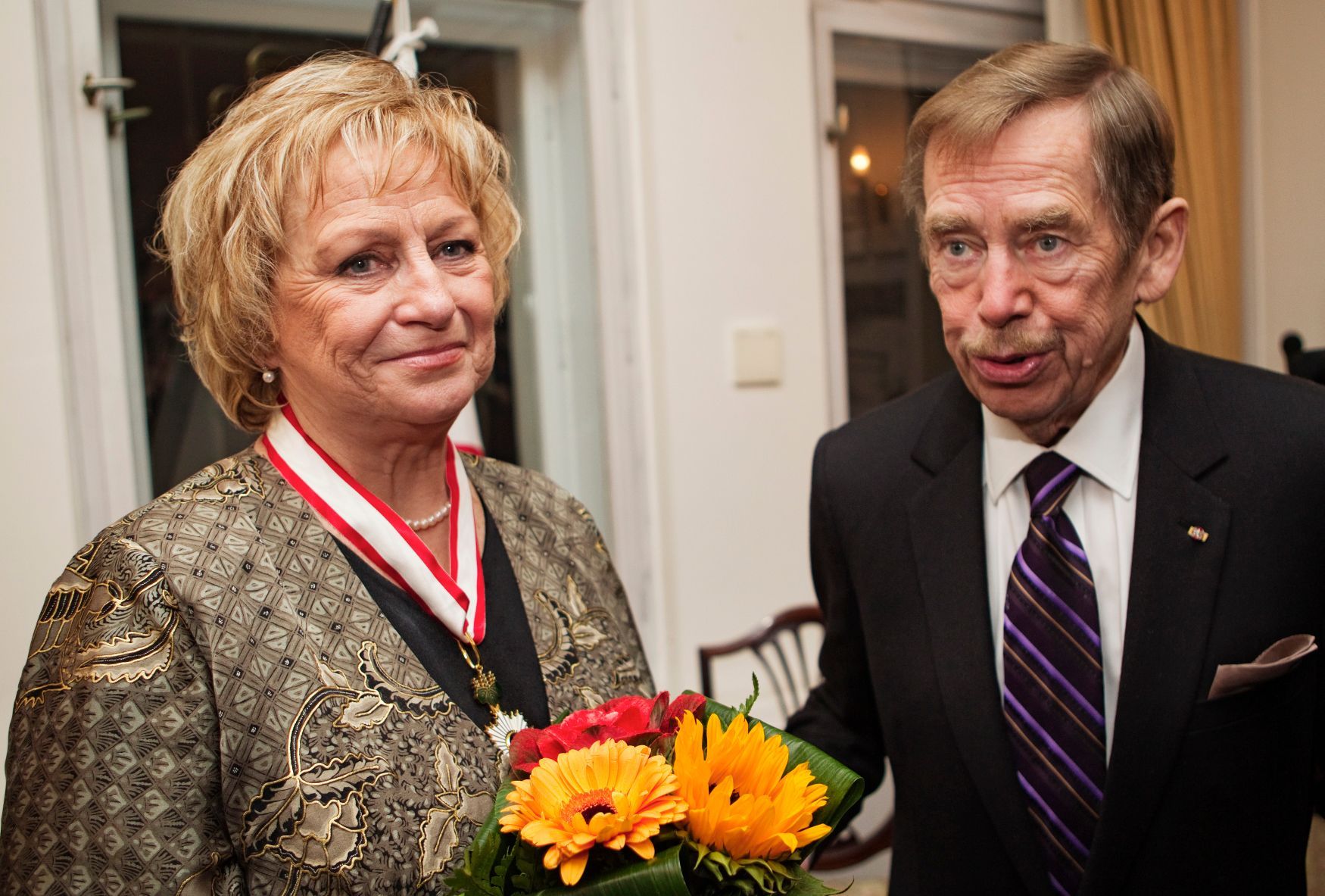 Věra Čáslavská a Václav Havel (2010)