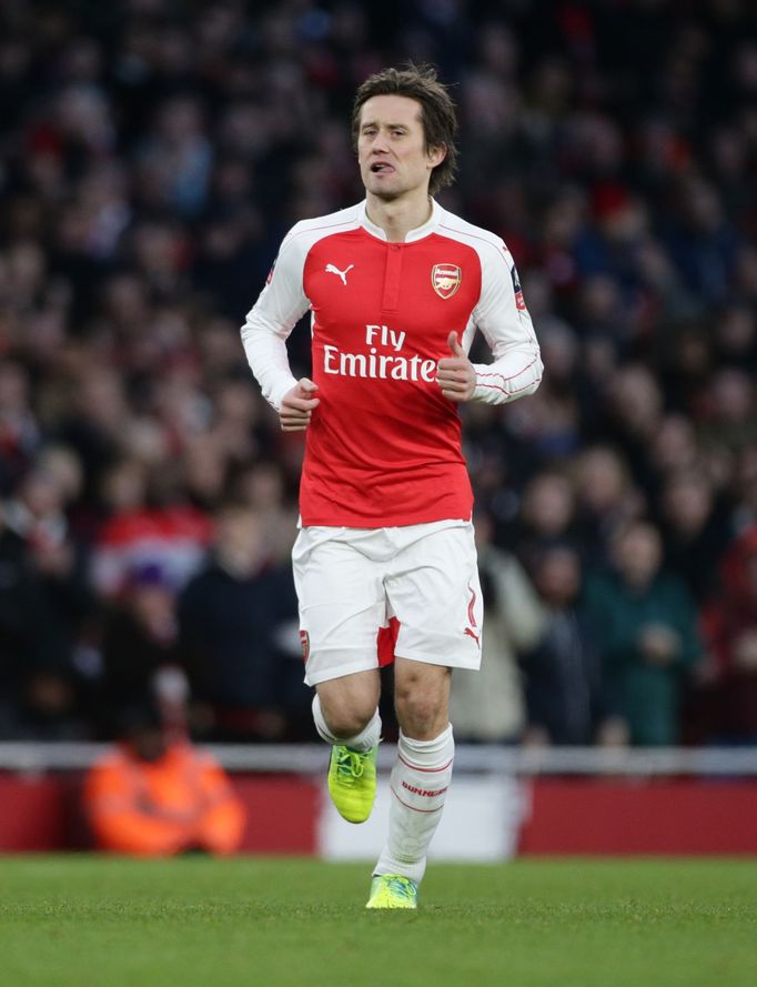 Tomáš Rosický v zápase FA Cupu proti Burnley