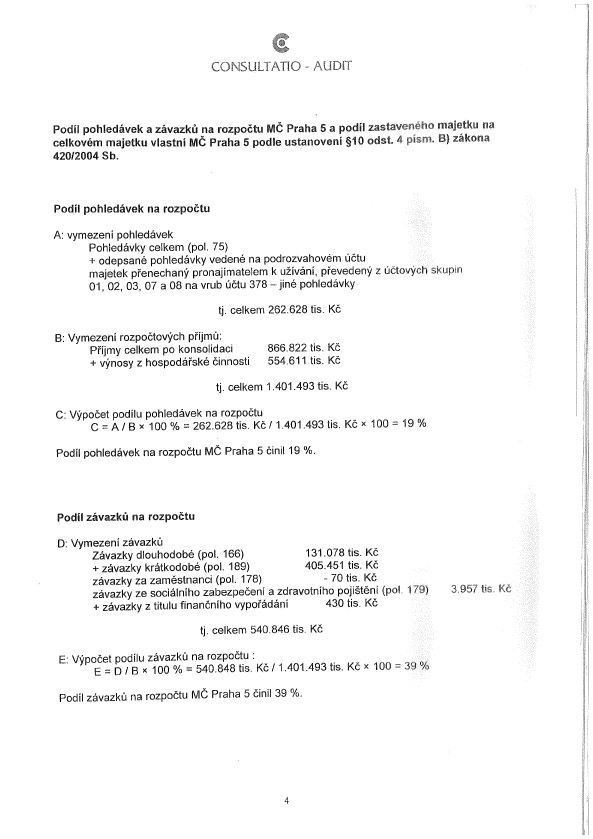Audit Prahy 5, 2006