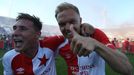 Fotbalisté Slavie slaví ligový titul 2016-17