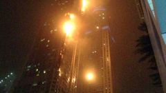 Požár mrakodrapu v Dubaji
