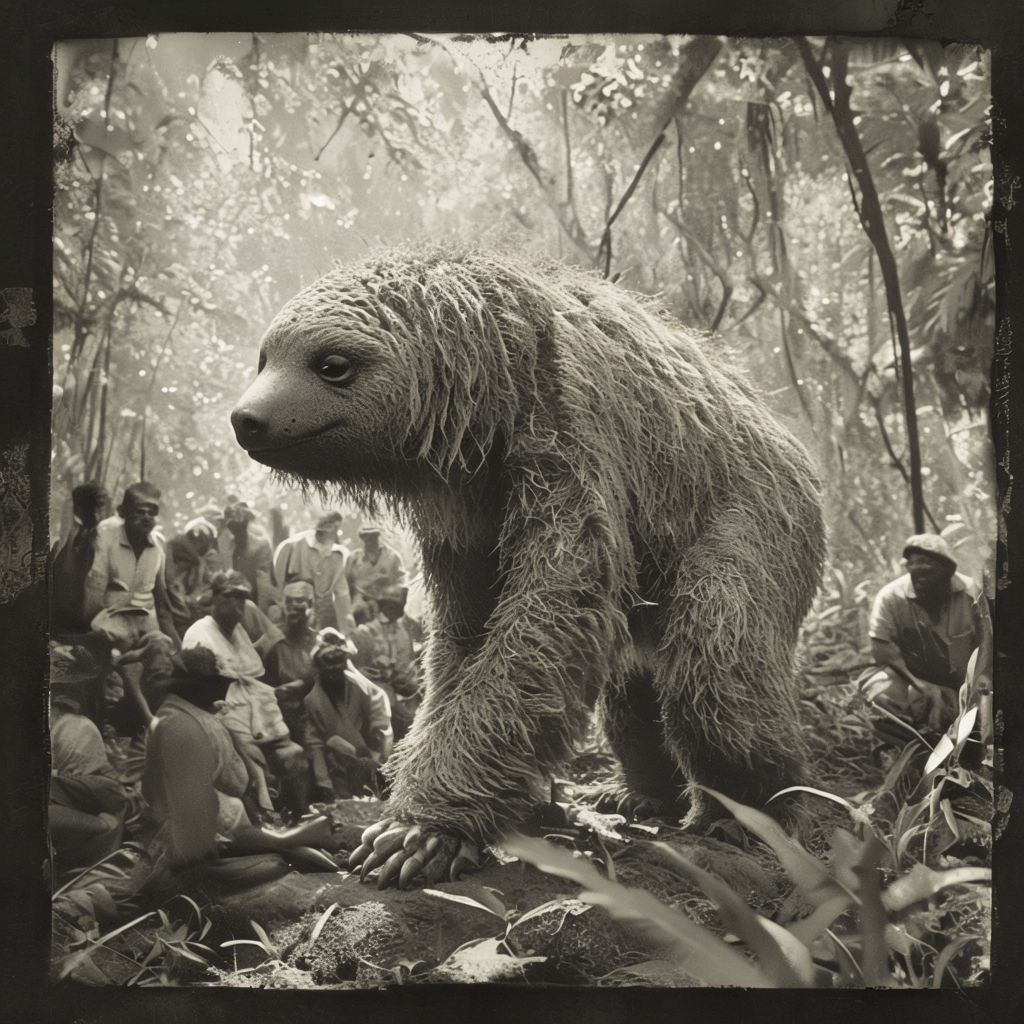 Mapinguari, Mýtické bytosti – vizualizace světových mýtických bytostí dle AI, mýtus, bytost, bytosti, mytologie, AI, umělá inteligence, historie, Magazín