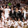 The Miami Heat players, coaches, owner and other staff pose