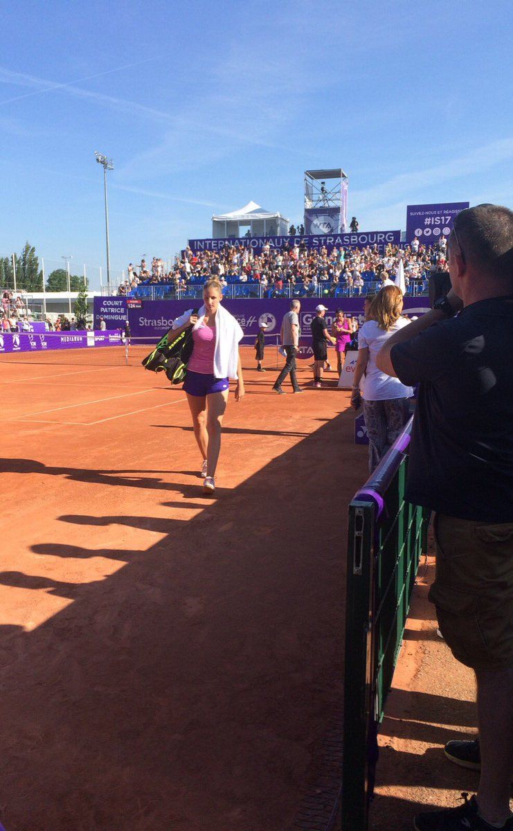 Kristýna Plíšková na konci turnaje ve Štrasburku