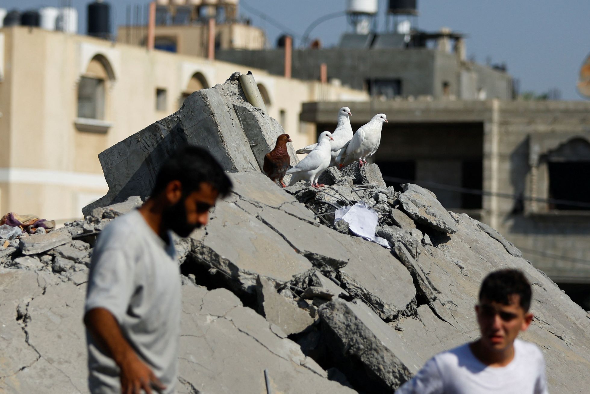 Chán Júnis v Pásmu Gazy po izraelském útoku.