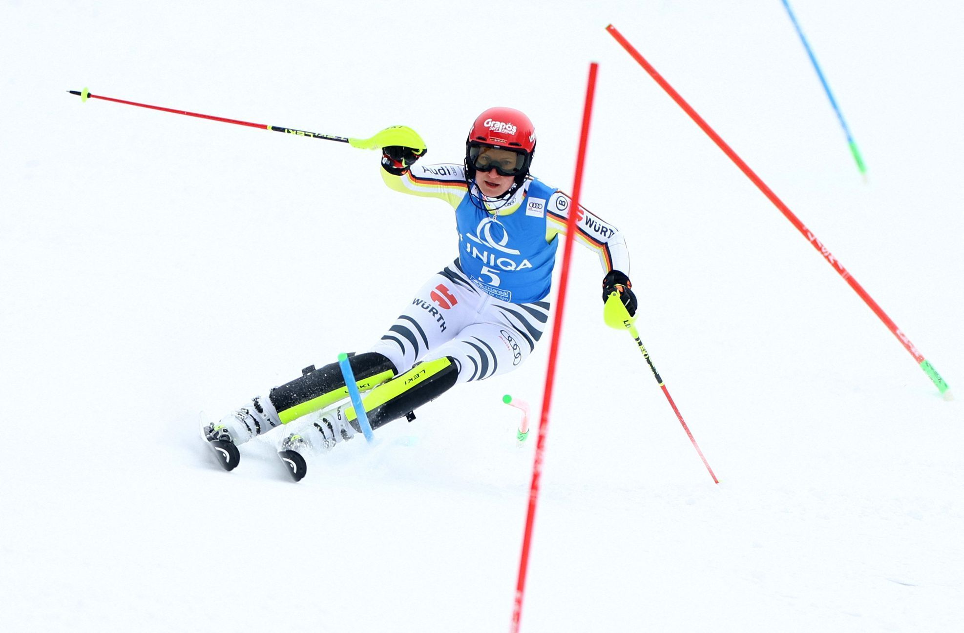 Lena Dürrová při nedělním slalomu SP ve Špindlerově Mlýně 2023