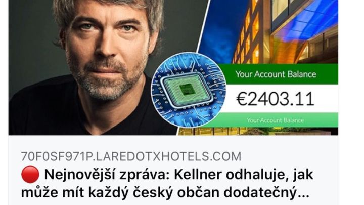 Kellner radí, jak vydělat. Nová vlna podvodných reklam zneužívá celebrity i seniory
