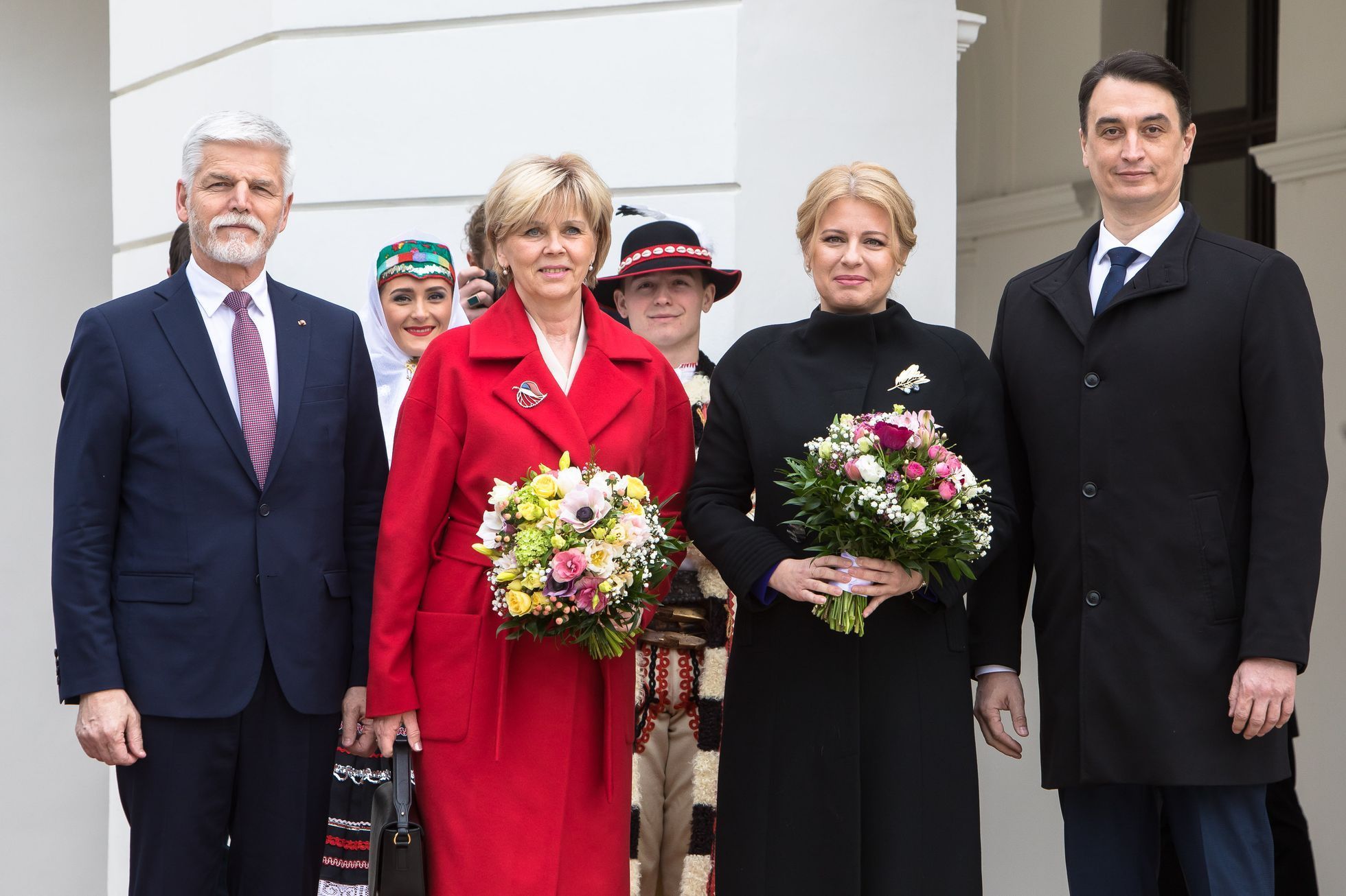 Prezident Petr Pavel na první oficiální zahraniční cestě, na Slovensko, prezidentka Zuzana Čaputová