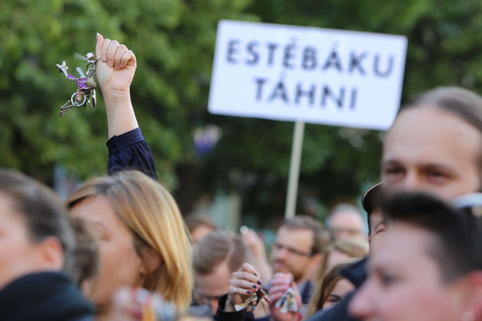 Demonstrace Proč? Proto! na Václavském náměstí proti Babišovi a Zemanovi.