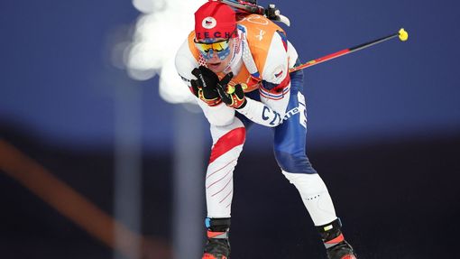 Mikuláš Karlík při smíšené štafetě na olympiádě v Pekingu 2022
