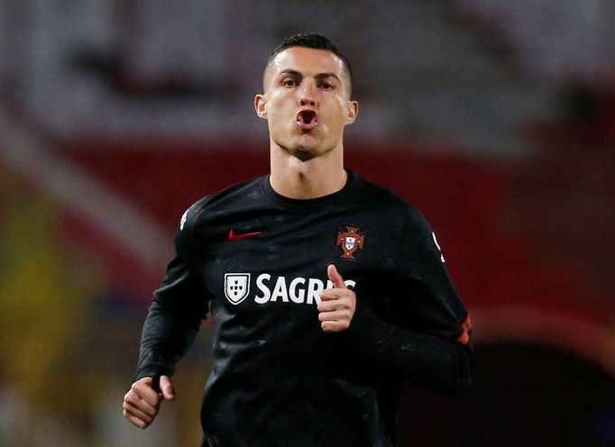 Soccer Football - World Cup Qualifiers Europe - Group A - Serbia v Portugal - Rajko Mitic Stadium, Belgrade, Serbia - March 27, 2021 Portugal's Cristiano Ronaldo during t