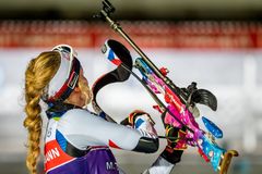 Biatlonisté Davidová a Krčmář dojeli v exhibici šestí