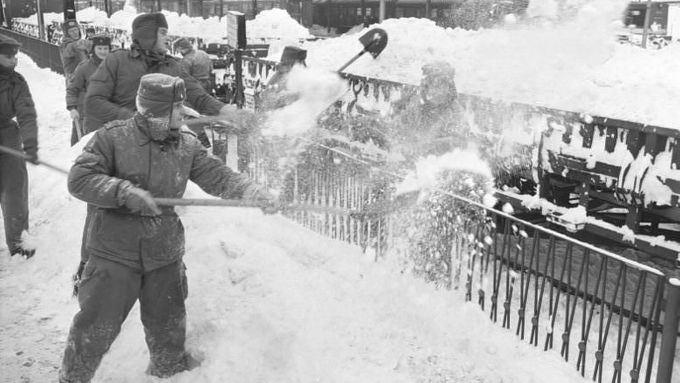 2. ledna 1979, extrémní počasí v tehdejší NDR, zasahovat museli i vojáci