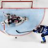 MS 2017, Finsko-USA: Mikko Rantanen dává gól na 1:0 do sítě Jimmyho Howarda
