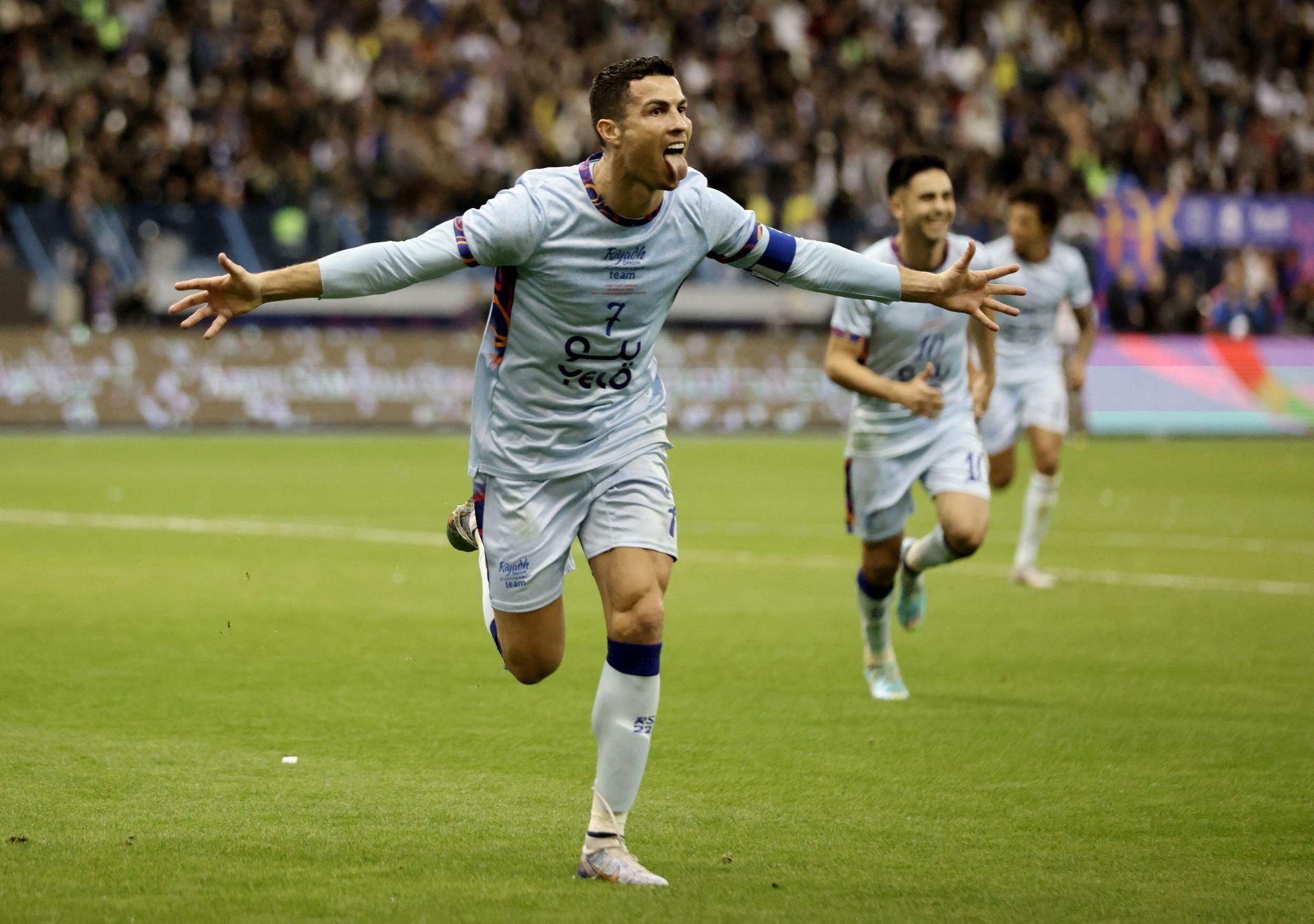 fotbal, přátelský zápas, Výběr ligy Saúdské Arábie - Paris St. Germain, Cristiano Ronaldo