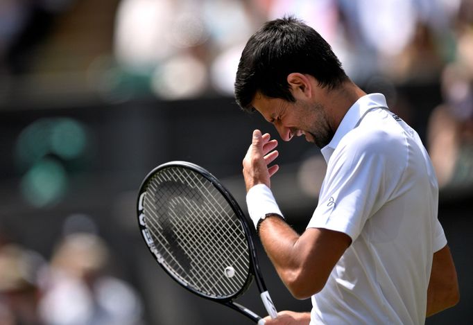 Novak Djokovič v prvním kole Wimbledonu.