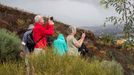 Záběr z fotoreportáže ukazující ostrov La Palma, který patří do souostroví Kanárské ostrovy, rok po erupci sopky Cumbre Vieja.