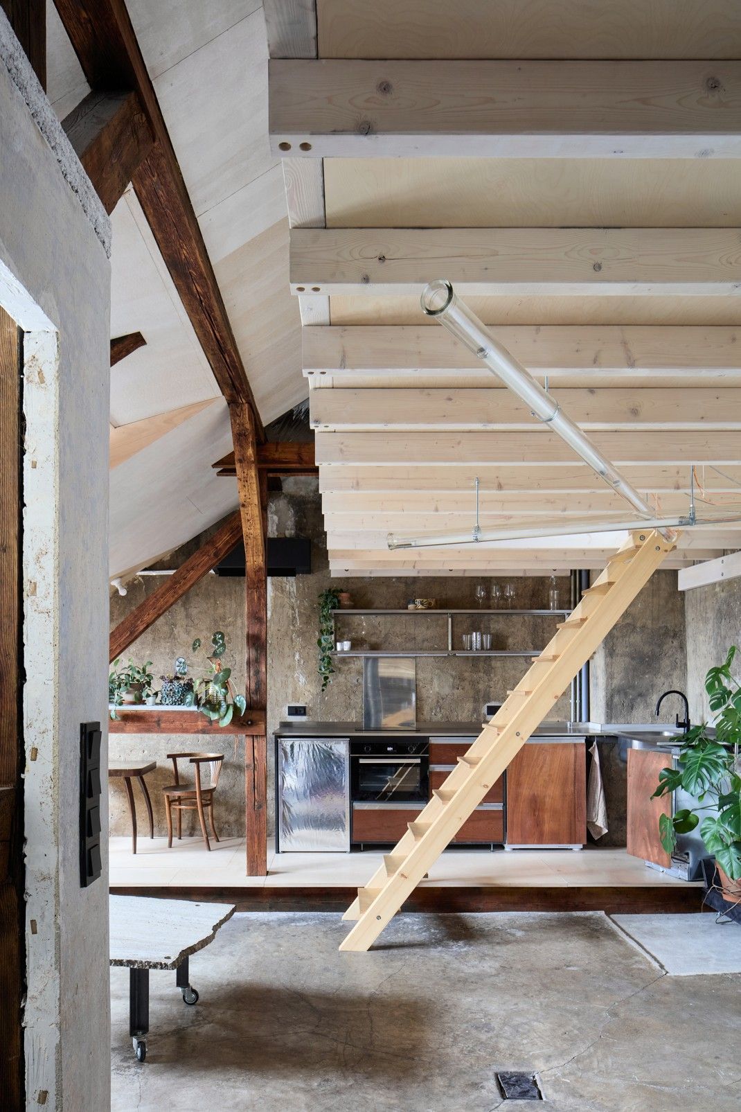 byt, interiér, rekonstrukce, půda, ateliér